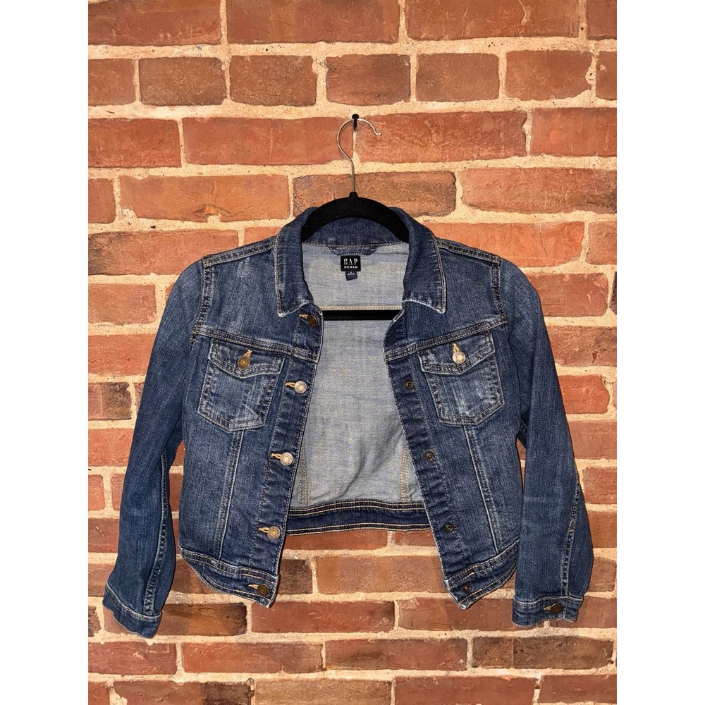 GAP Denim‎ Jean Jacket Womens Blue Trucker Button Up Pockets